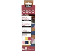 Kit - peinture décorative tous supports - Pébéo - Déco - 6x20ml - Assortiment