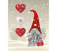 Kit Peinture Diamant 5d Noël - Image Rond 12x16 Pouces - Décoration Murale Cadeau