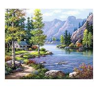 Kit Peinture Diamant Broderie 5D DIY Complet Paysage 50x70cm/20 * 28in Diamond Painting par Numéro full kits Grande Cristal Strass Point De Croix mosaïque Art Artisanat Salon Chambre Décoration Mural