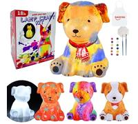 Kit Peinture Enfant Avec Lampe,Veilleuse De Peindre 3D,Kit De Materiel Dessin Bricolage Jouet,Loisir Ensemble Créatif Activité Pour Garçons,Cadeau D'Anniversaire Pour Filles De 3-12 Ans (Le chien)