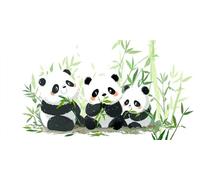 Kit Peinture Enfant Panda, Bambou Peinture Numero Adulte Et DéButants, DIY Loisirs CréAtifs Adultes, Applicable à DéCor Mural Tableau Maison, Salon, Chambre à Coucher, Sans Cadre 90x140cm U-903