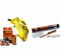 KIT PEINTURE ETRIER FREIN Foliatec JAUNE SPEED + KIT DE NETTOYAGE PORSCHE