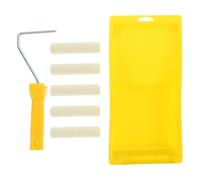Kit Peinture Murale avec 4 Rouleaux à Peinture pour Armoires | Plateau et Support Inclus, Coton et Plastique, Finition Lisse, Contrôle des Bords, pour Retouches et Chantier
