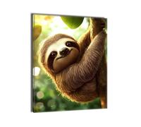 Kit Peinture Numero Adulte avec Cadre, Animal Les paresseux, Kit Creatif Activité Manuelle Adulte, Paint by Numbers avec Pinceaux et Peinture, Halloween Noel Tableau Decoration Murale 30x40cm J-a-1370