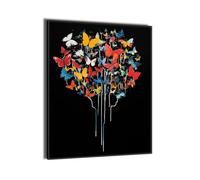 Kit Peinture Numero Adulte avec Cadre, Couleur Papillon, Kit Creatif Activité Manuelle Adulte, Paint by Numbers avec Pinceaux et Peinture, Halloween Noel Tableau Decoration Murale 40x50cm J-a-1014