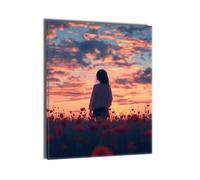 Kit Peinture Numero Adulte avec Cadre, Fleurs Femme, Kit Creatif Activité Manuelle Adulte, Paint by Numbers avec Pinceaux et Peinture, Halloween Noel Maison Tableau Decoration Murale 20x30cm J-a-1082