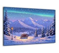 Kit Peinture Numero Adulte Hiver Forêt, Kit Creatif Activité Manuelle avec Cadre, DIY Peinture Numero Enfant avec Pinceaux et Peinture Acrylique, Halloween Tableau Decoration Murale 30x40cm J-a-43