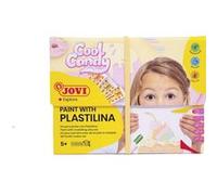 Jovi - Kit de Paint with PLASTILINE, 8 x 50 grammes + Accessoires + 1 Rouleau, Cool Candy (263CC)