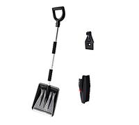 Kit pelle à neige 3 en 1, pelle à neige rétractable avec grattoir à glace et brosse à neige, pelle à neige pour allée de voiture, déneigement et dégivrage pour jardin, camping, voiture et si
