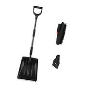 Kit pelle à neige 3 en 1, pelle à neige rétractable avec grattoir à glace et brosse à neige, pelles à neige pour allée de voiture, déneigement et dégivrage pour jardin, camping, voiture et s