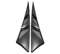 Kit pelle d'aération capot 1 Paire Filets À Vent Décoratifs Universels Voiture Fausses Prises D'air Entrées Sorties Ventilation Capot Latéral Moteur Styling Extérieur Garniture(Black)
