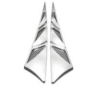 Kit pelle d'aération capot 1 Paire Grilles Décoratives Voiture Générales Entrées Et Sorties D’air Capot Moteur Côté Garniture Extérieure(Silver)