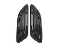 Kit pelle d'aération capot 2 Pièces Autocollant Décoratif Couverture Scoop Prises D’air Capot Universel Voiture Ventilation Tuning Accessoires Style Auto(Black2)