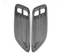 Kit pelle d'aération capot Cadre Sortie Latérale Couverture Ventilation Admission Flux D'air Voiture Prise D'air Capot Bonnet Extérieurs Auto Compatible Avec Kia Pour Stinger 2018-2023(Black2)