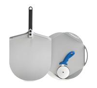 Kit Pelle Pizza Amica Aluminium 33 CM Avec Plateau Et Roue - Gi.Metal - Maison