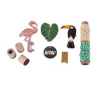 Kit Pendentifs Pour Cadeaux Tropical, Tags+Cordon+Tampon