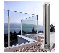 Kit per ringhiera in vetro per scale ponti terrazze e giardini altezza 75 cm supporto per recinze trasparente grigio - soluze di sicurezza moderna per spazi esterni