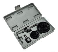 Kit Perçage pour bois Plastique 19pcs avec Mandrins et Forets | Acier traitÃ©, 13 lames 19-152mm, nette pour bois/PVC, 2 mandrins inclus, boÃ®te robuste(A)
