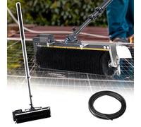 Kit perche télescopique alimentée en eau pour extérieur avec brosse électrique 60 cm, tige 11,4/18/24,6 pieds et tuyau d'extension 10m,kit nettoyage panneau solaire photovoltaïque,7.5m/24.6ft