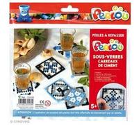 Kit Perles à repasser - Dessous de verre carreaux de ciment Multicolore - assort. G