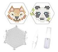 Kit Perles d'eau magiques Panda et Renard 2 plaques D10,5cm+pince+spray MULTICOLORE G