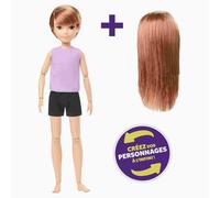 Kit Personnage Poupée Cheveux Roux Lisses 26 Cm Creatable
