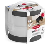 Kit Pet Food nomade - CURVER - Blanc et gris - 18,9 x 17,6 x 18 cm