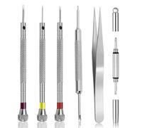 Kit Petit Tournevis Precision Pour Horlogerie/Lunettes, 6 Pièces, Outils Horloger pour Réglage Accourcir Bracelet, Tournevis Montre pour Réparation, pour Retire Chasse Goupille, Ajusteur Montre