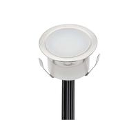 Kit Petits spots LED tout inclus, très faible consommation 0,3W 12V spot grand angle 180°, Extérieur Encastrable Etanches, éclairage décoratif patio balisage marches (Bleu, 6 spots)