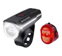 Kit Phare Avant Éclairage Vélo Sigma Aura 60 + Nugget Ii - Noir - Rechargeable Usb
