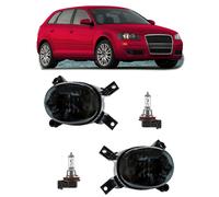 Kit Phares Antibrouillard de Fumée Noir + H11 Compatible Convient pour Audi A3