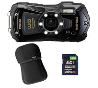 PENTAX Compact étanche WG-90 Noir + Etui + SD 8 Go