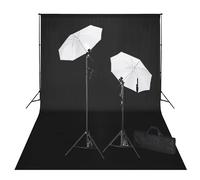 Kit Photo Studio Support de Toile de Fond Blanc Éclairage de Studio vidaXL