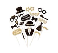 Kit Photobooth 20 Pièces Nouvel An Taille Unique