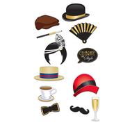 360 DEGREES Kit photobooth années 20 12 Accessoires - Coloré - Taille Unique