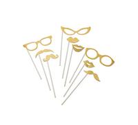 Kit photobooth doré à Paillettes - Doré - Taille Unique