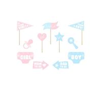 Kit photobooth fille ou garçon 11 accessoires - Bleu