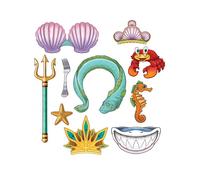 Kit photobooth princesse sirène 10 Accessoire