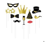 Kit Photobooth - PTIT CLOWN - Noir et Doré Or - 10 pièces - Élégance - Décoration de fête