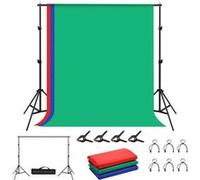 Kit Photographie Puluz Trépied 2X2M + 3 Arrières-Plans Photographiques Pour Studio Multicolore