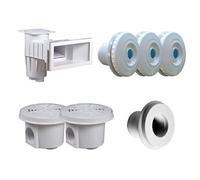 Kit pièces à sceller Blanc pour piscine 8 x 4 m - Hayward Blanc G