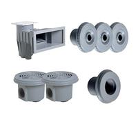 Kit pièces à sceller Gris Clair pour piscine 8 x 4 m - Hayward Gris clair G