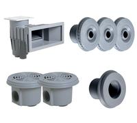 Kit pièces à sceller Gris Clair pour piscine 8 x 4 m - Hayward