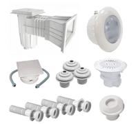 Kit pièces à sceller piscine 8x4m béton/liner (LED)