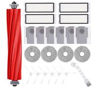 Kit Pièces d'rechange Compatible pour Roborock Q Revo PRO/Q Revo S/Q Revo MaxV,1 Brosse Principale, 4 Filtres, 6 Sacs à Poussière, 4 Chiffons, 6 Brosses Latérales, 1 Petite Brosse