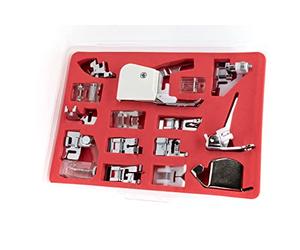 Kit pieds presmistoffa machines à coudre, pied pour machine à coudre, accessoires d'origine Singer Necchi, Toyota, Vigorellis, Brother, Janome, Silvercrest | Universal attache basse 6 mm | Singer