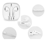 kit pieton + ecouteur + micro ozzzo blanc pour apple iphone 5 5s 5c