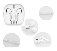 kit pieton + ecouteur + micro ozzzo blanc pour apple iphone 6 6s
