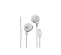 Kit Piéton M1C Semi Intra-auriculaires Type C avec Microphone Blanc