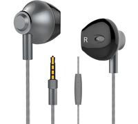 Akashi Écouteurs filaires ALTKITPIETAPBLK - Jack 3,5 mm, microphone intégré - Noir